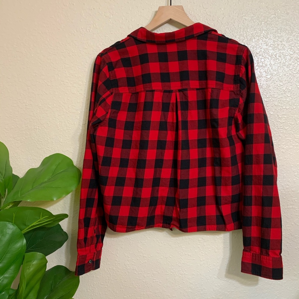 Madewell | red plaid shirt - Picture 8 of 10